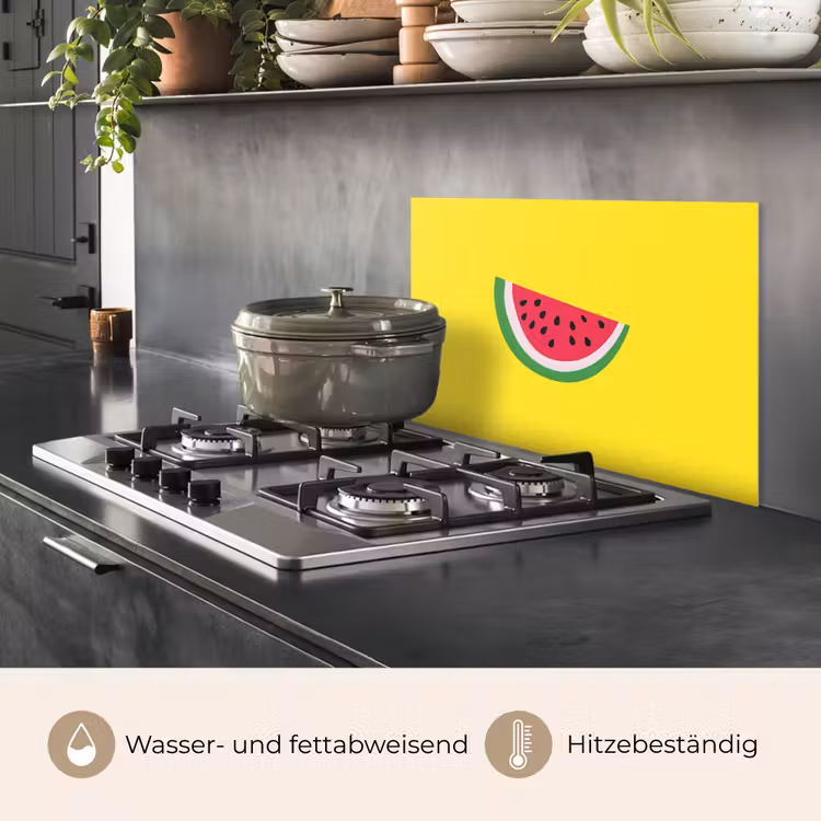 Spritzschutz Küche - Obst - Wassermelone - Gelb — 2