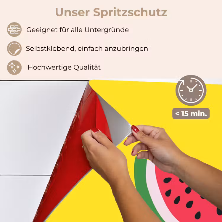 Spritzschutz Küche - Obst - Wassermelone - Gelb — 4
