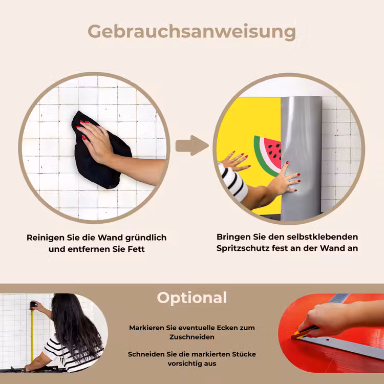 Spritzschutz Küche - Obst - Wassermelone - Gelb — 6
