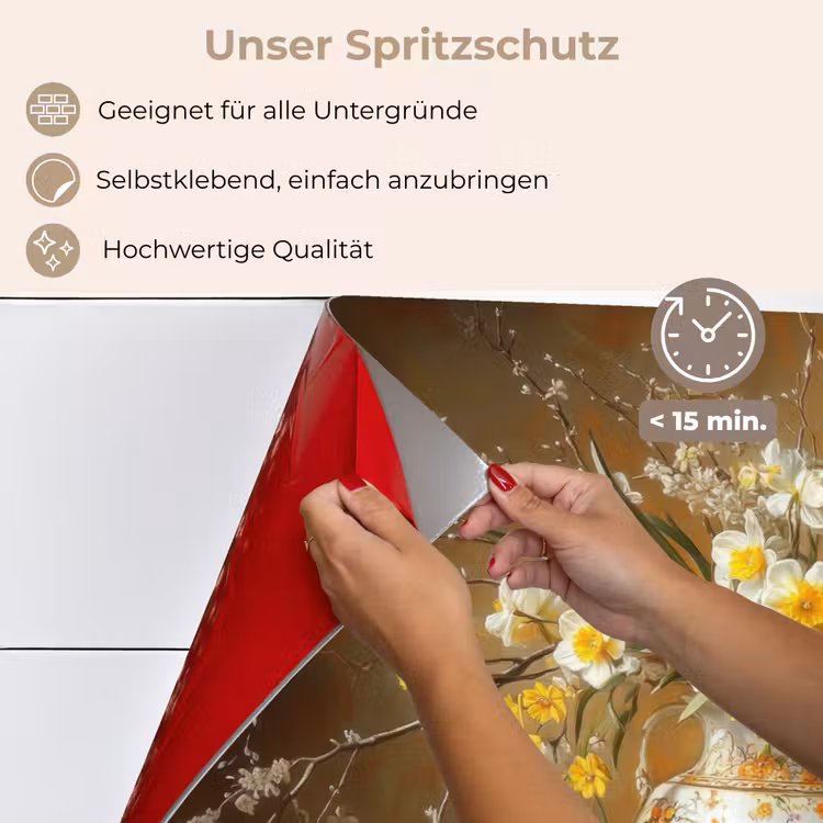 Spritzschutz Küche - Ostereier - Stillleben - Vase — 4