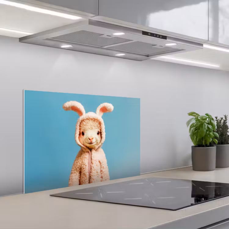 Spritzschutz Küche - Lamm - Osterhase - Kostüm — 1