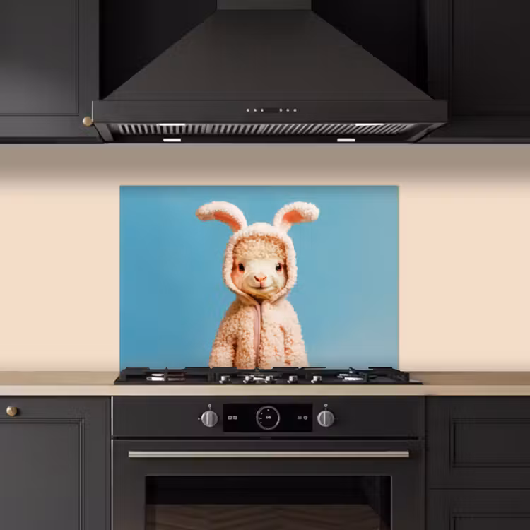 Spritzschutz Küche - Lamm - Osterhase - Kostüm — 5