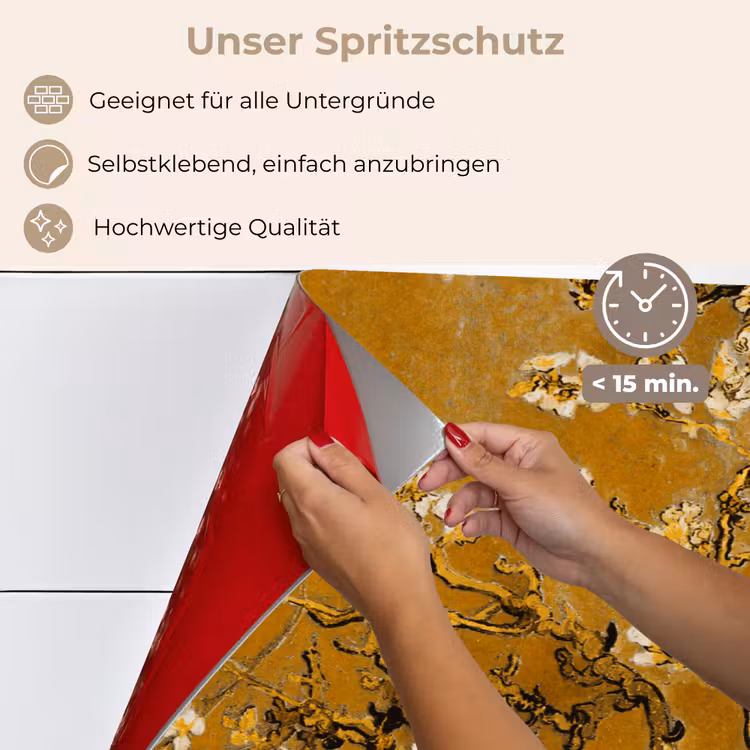 Spritzschutz Küche - Mandelblüte - Kunst - Van Gogh - Gold — 4