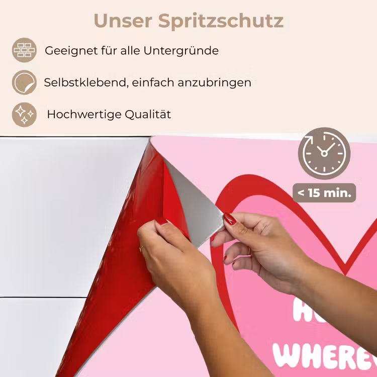 Spritzschutz Küche - Zitat - Mutter - Rosa — 4