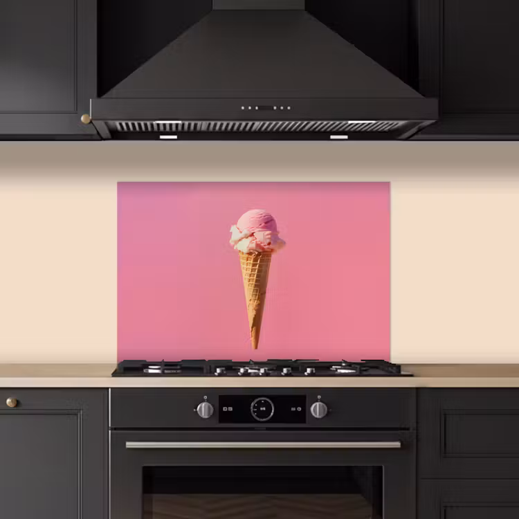 Spritzschutz Küche - Horn - Schaufel Eiscreme - Rosa — 5