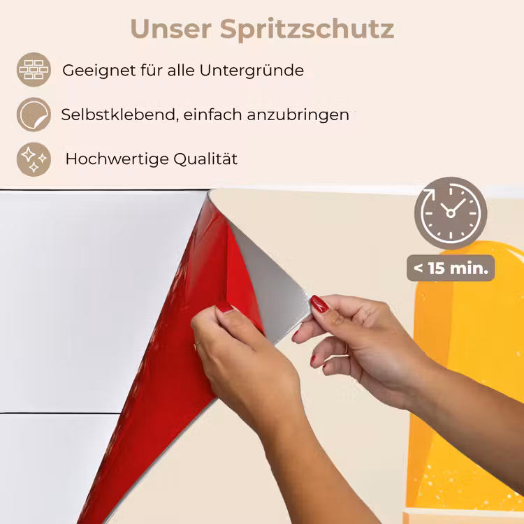 Spritzschutz Küche - Eis am Stiel - Orange - Wasser — 4