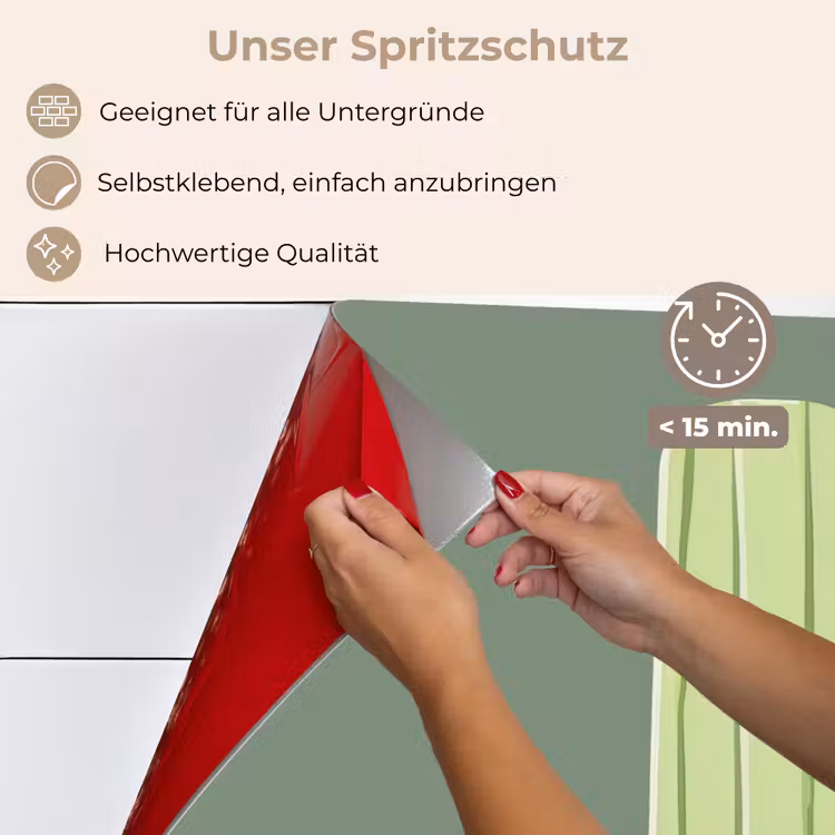 Spritzschutz Küche - Grün - Wassereis - Stock - Illustration — 4