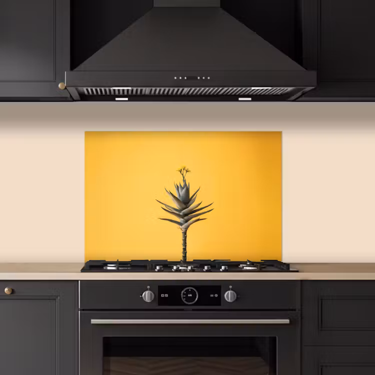 Spritzschutz Küche - Pflanze - Minimalistisch - Blume - Gelb — 5