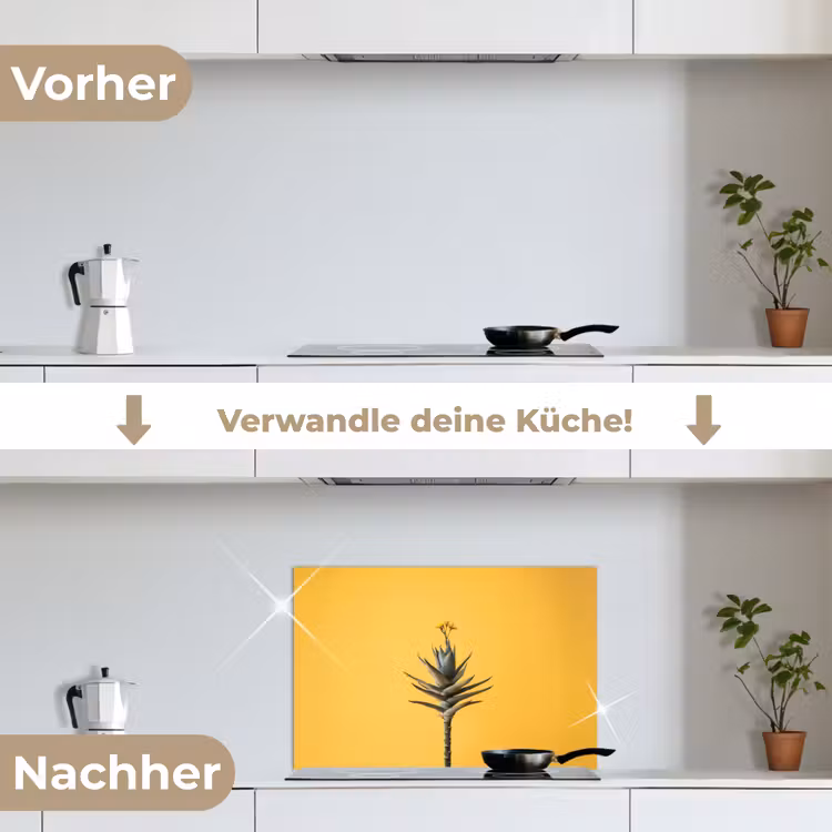 Spritzschutz Küche - Pflanze - Minimalistisch - Blume - Gelb — 7