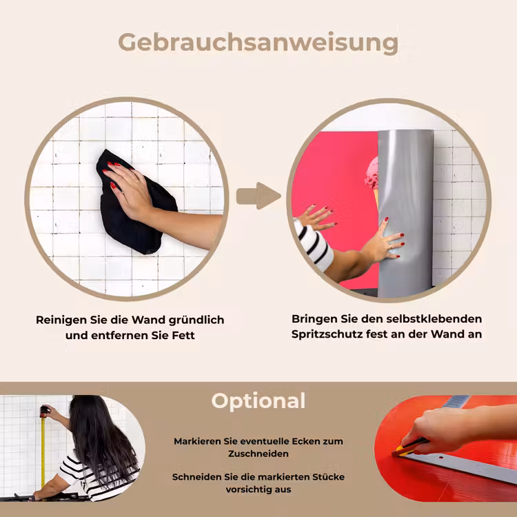 Spritzschutz Küche - Schaufel Eiscreme - Rosa - Horn — 6