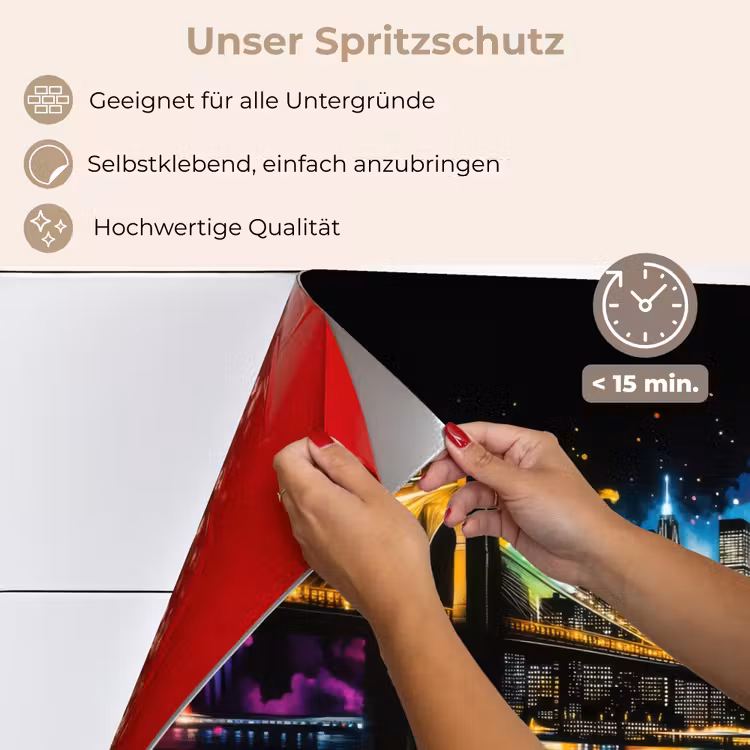 Spritzschutz Küche - Skyline - Brücke - Beleuchtung - Farben — 4