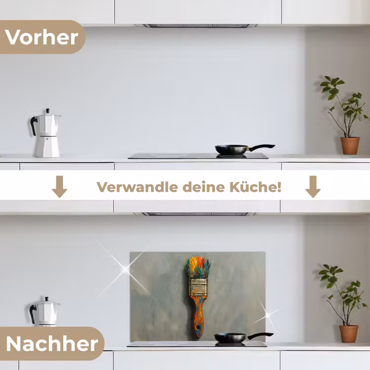 Spritzschutz Küche - Farbe - Pinsel - Malerei — 7