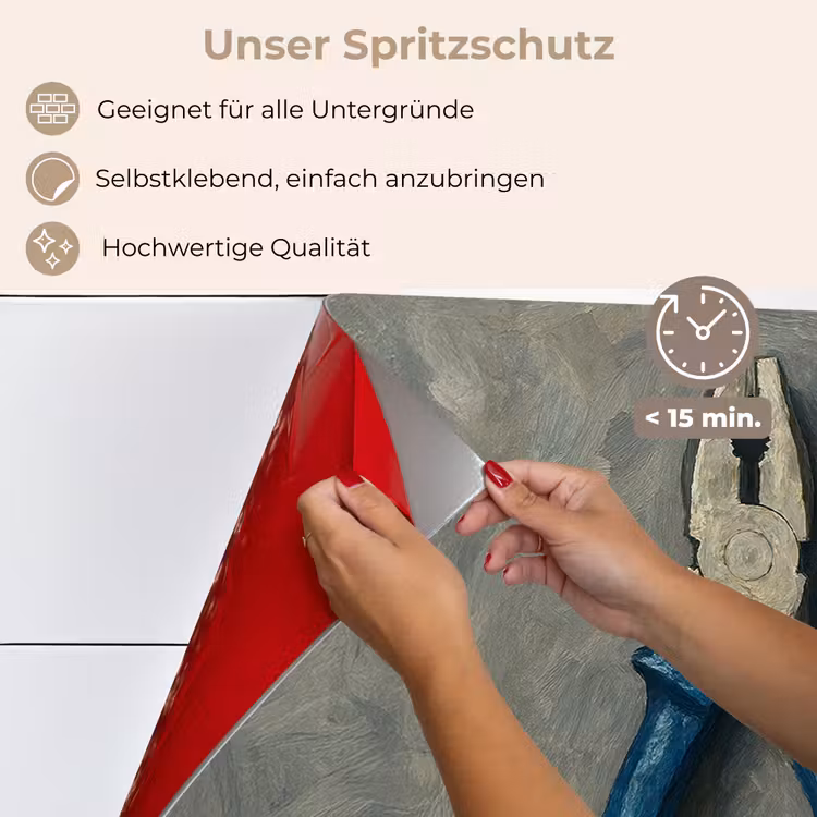 Spritzschutz Küche - Zange - Malerei - Textur - Farbe — 4