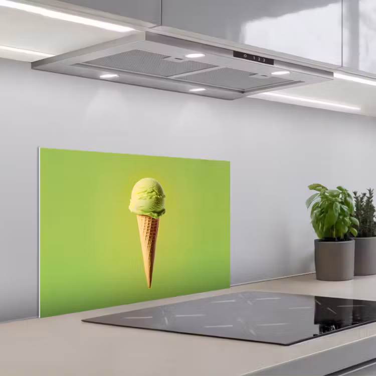 Spritzschutz Küche - Horn - Schaufel Eiscreme - Grün — 1
