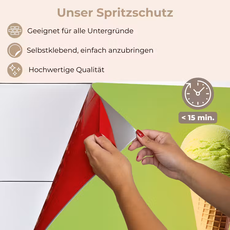 Spritzschutz Küche - Horn - Schaufel Eiscreme - Grün — 4