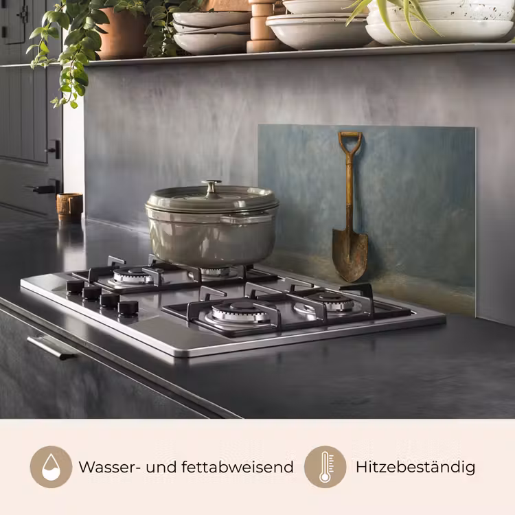 Spritzschutz Küche - Schaufel - Werkzeuge - Malerei — 2