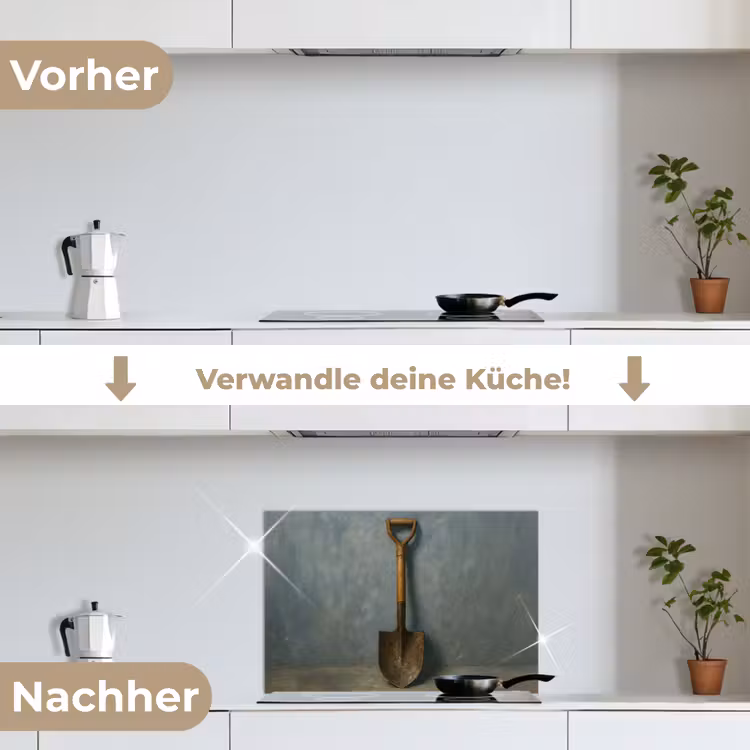 Spritzschutz Küche - Schaufel - Werkzeuge - Malerei — 7