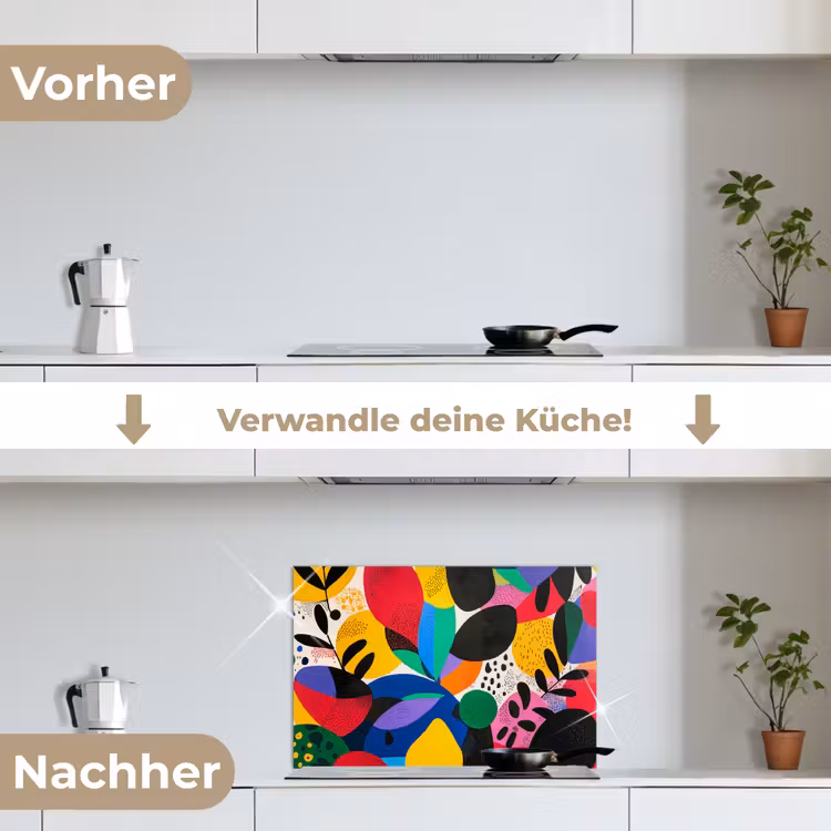 Spritzschutz Küche - Formen - Punkte - Farbenfroh — 7