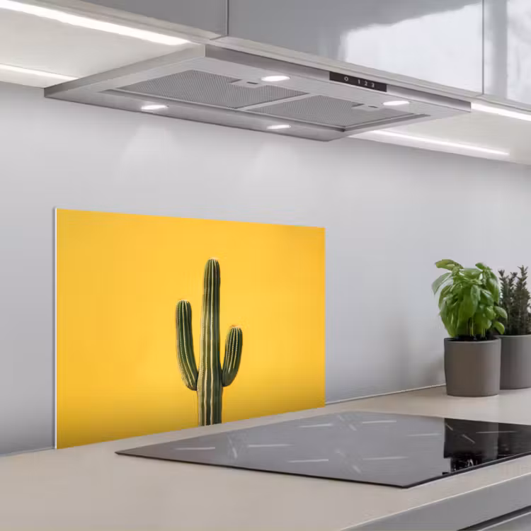 Spritzschutz Küche - Kaktus - Grün - Minimalistisch — 1