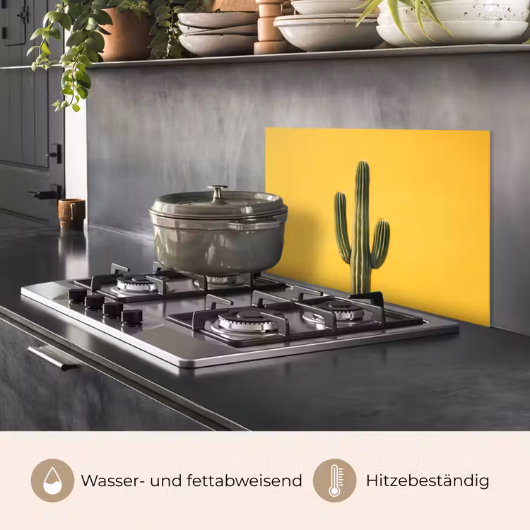 Spritzschutz Küche - Kaktus - Grün - Minimalistisch — 2
