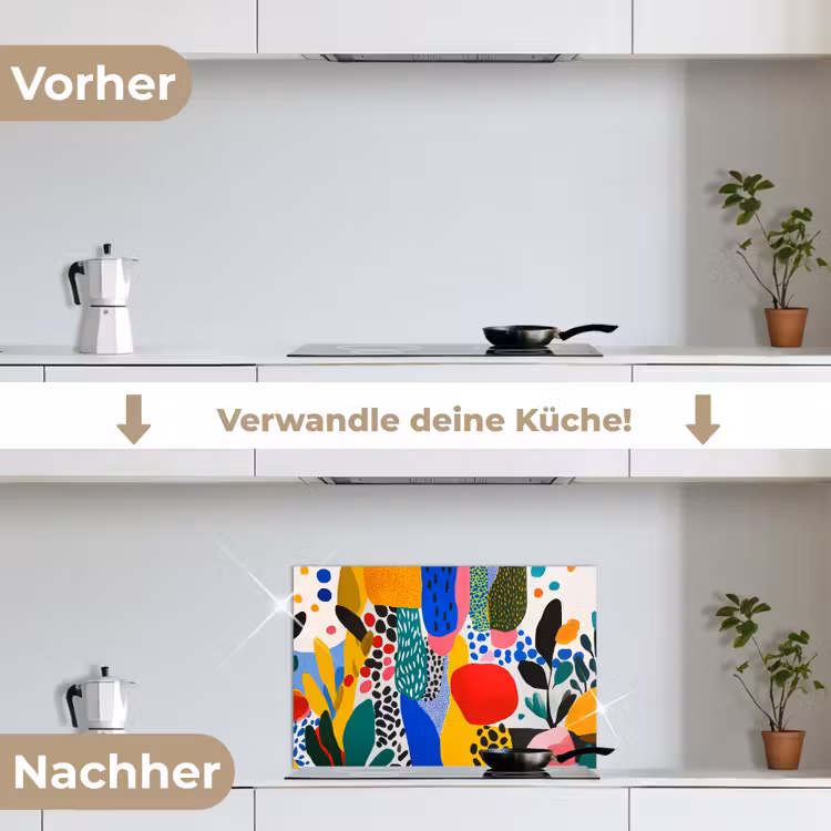 Spritzschutz Küche - Punkte - Formen - Modern - Farben — 7