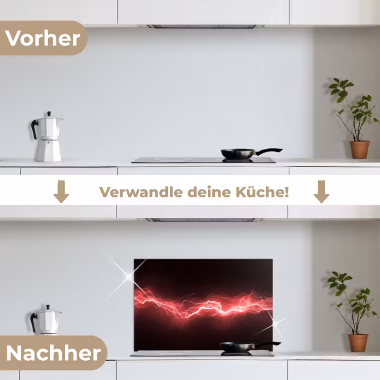 Spritzschutz Küche - Spiele - Rot - Elektrizität - Energie - Linie — 7