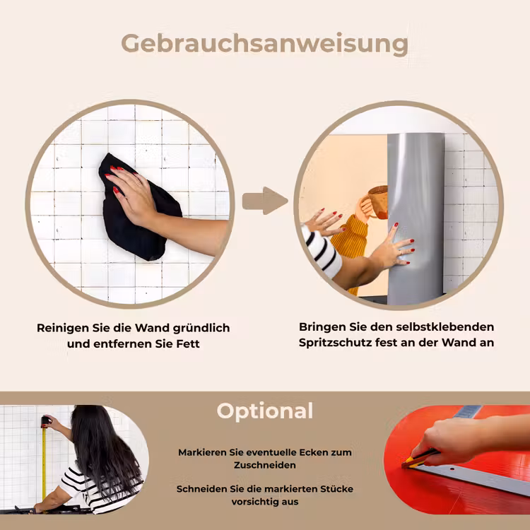 Spritzschutz Küche - Illustration - Becher - Prost - Braun — 6