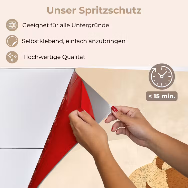 Spritzschutz Küche - Hut - Minimalistisch - Farbton - Beige — 4