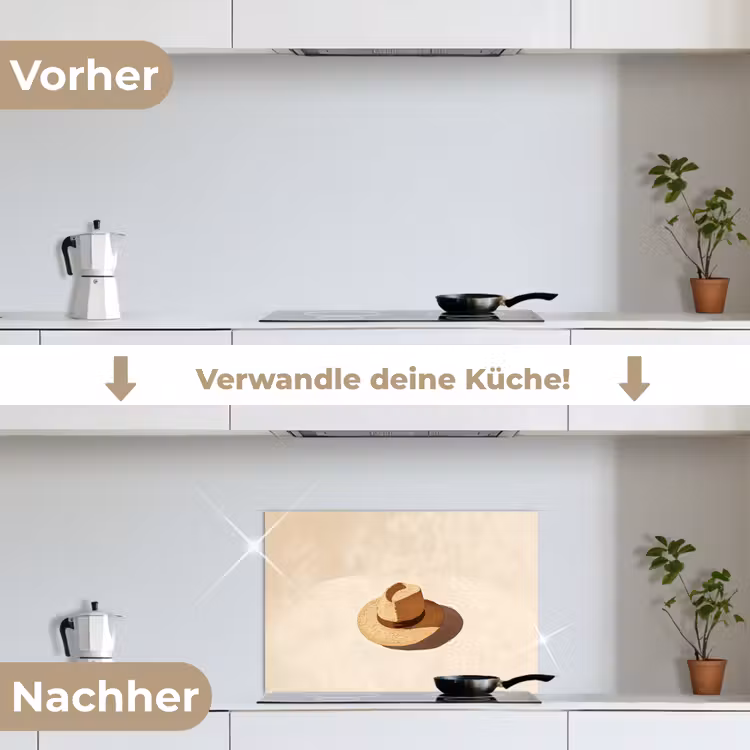 Spritzschutz Küche - Hut - Minimalistisch - Farbton - Beige — 7