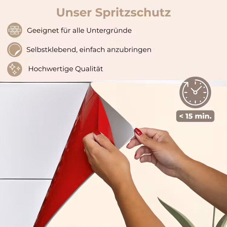 Spritzschutz Küche - Tulpe - Vase - Beige — 4