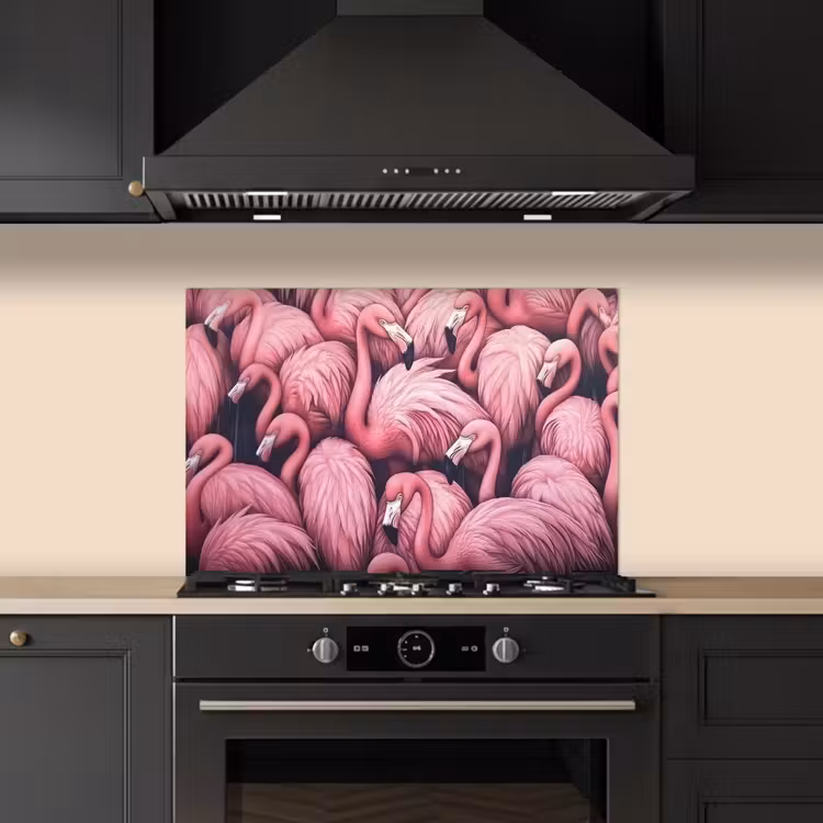Spritzschutz Küche - Flamingo - Rosa - Tiere — 5