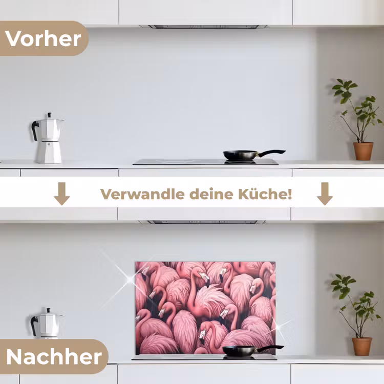 Spritzschutz Küche - Flamingo - Rosa - Tiere — 7