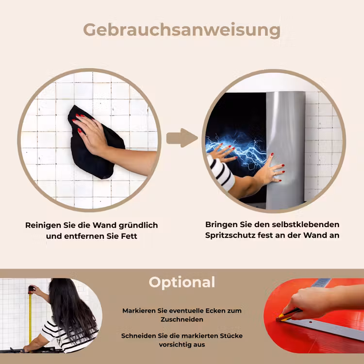 Spritzschutz Küche - Spiele - Blitzlicht - Blau - Energie — 6