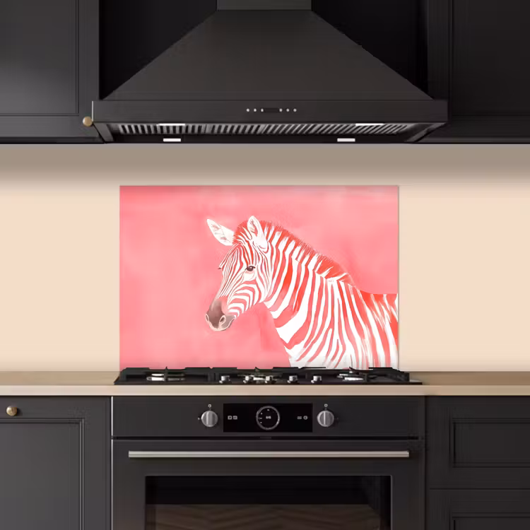 Spritzschutz Küche - Zebra - Rosa - Farbe — 5