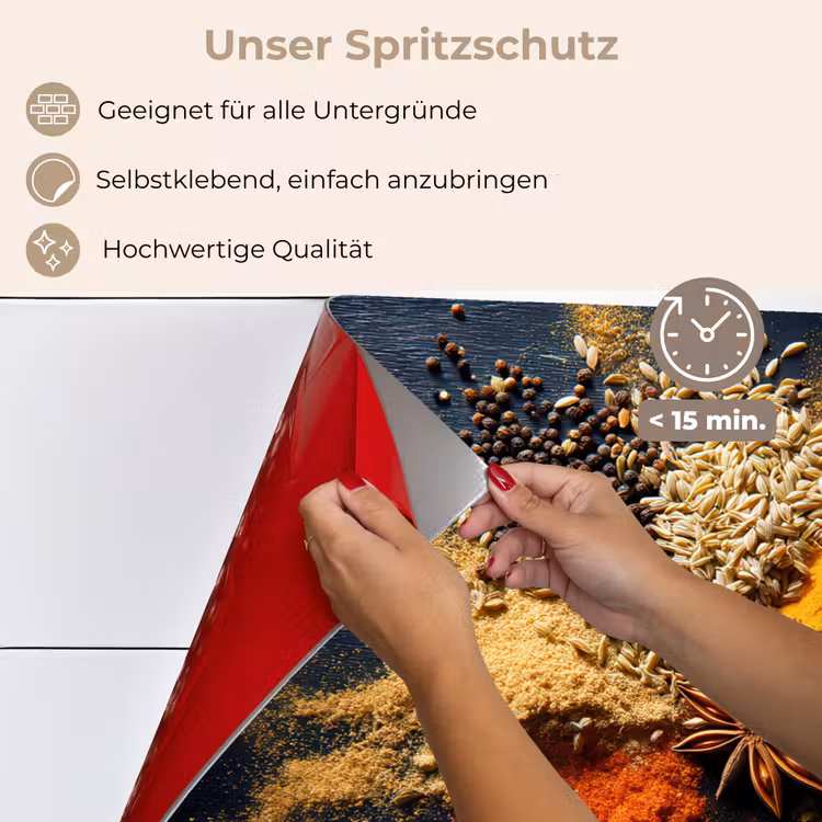 Spritzschutz Küche - Gewürze - Explosion - Orange — 4