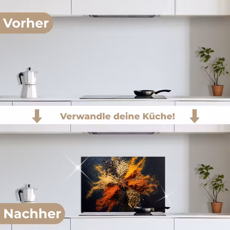 Spritzschutz Küche - Gewürze - Explosion - Orange — 7