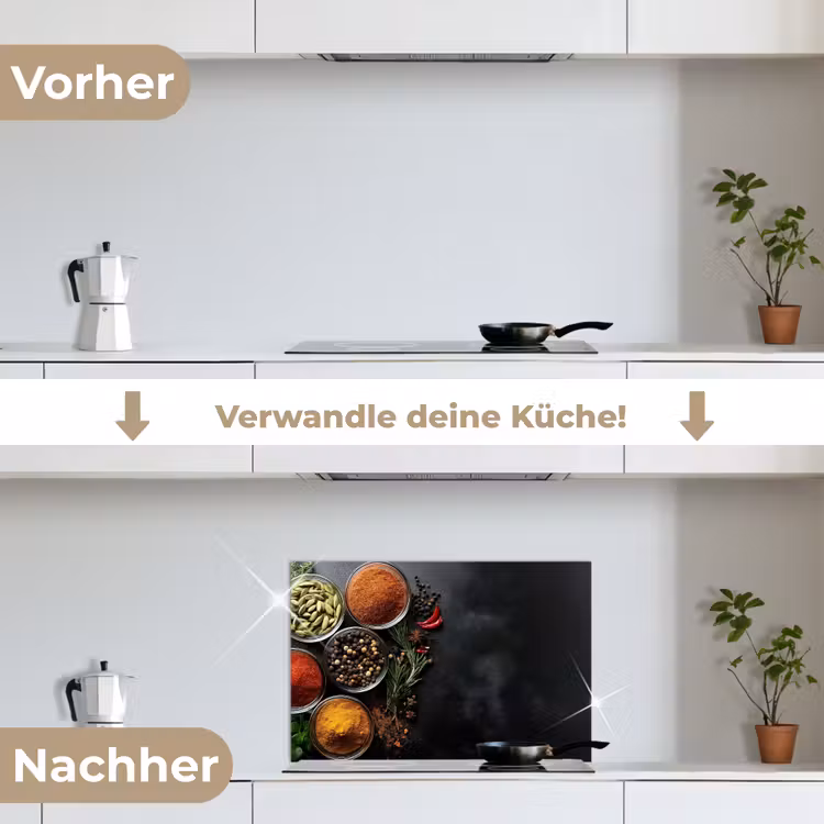 Spritzschutz Küche - Gläser - Tabletts - Blätter - Kräuter — 7