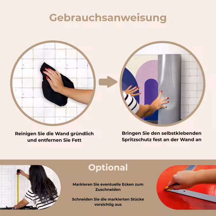 Spritzschutz Küche - Formen - Abstrakt - Grafik - Orange — 6