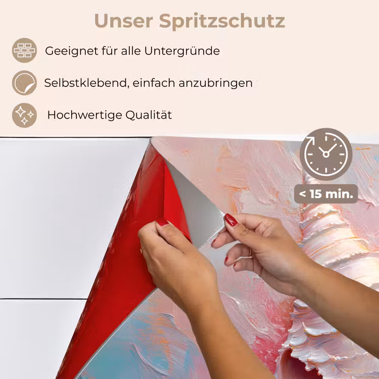 Spritzschutz Küche - Muschel - Pastell - Rosa — 4