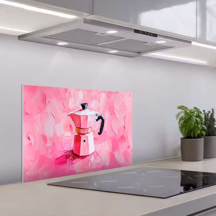 Spritzschutz Küche - Rosa - Farbe - Kaffee — 1