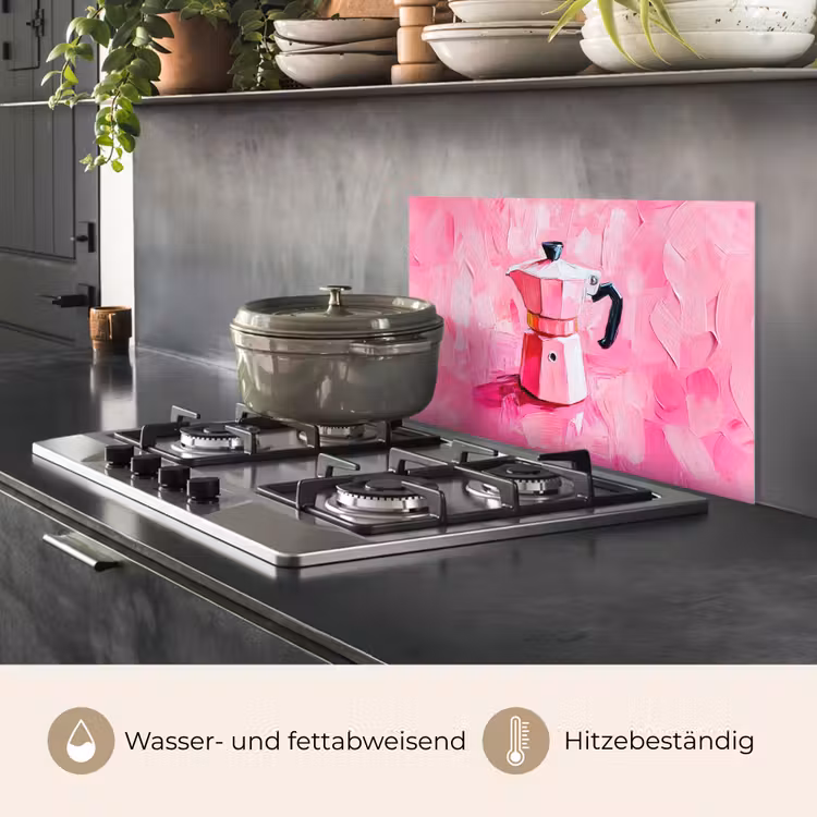 Spritzschutz Küche - Rosa - Farbe - Kaffee — 2