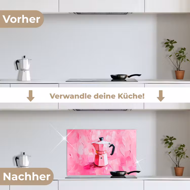 Spritzschutz Küche - Rosa - Farbe - Kaffee — 7