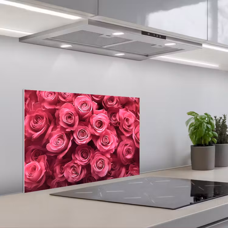 Spritzschutz Küche - Rosen - Rosa - Blume — 1