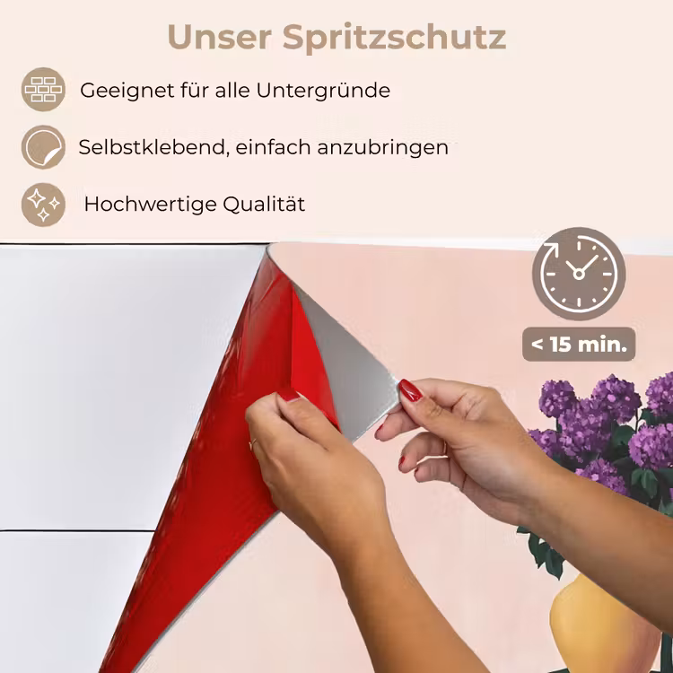 Spritzschutz Küche - Stuhl - Vase - Blumen - Blockiert — 4