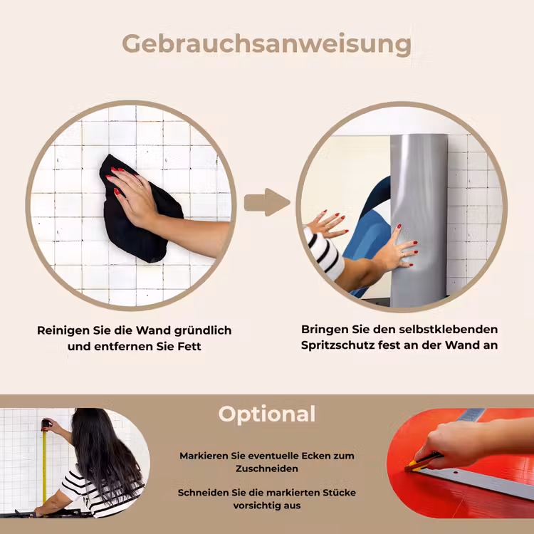 Spritzschutz Küche - Illustration - Blau - Vogel — 6