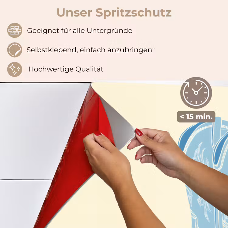 Spritzschutz Küche - Illustration - Cowboystiefel - Muster — 4