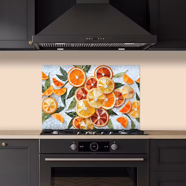 Spritzschutz Küche - Scheiben - Obst - Orange - Mosaik — 5