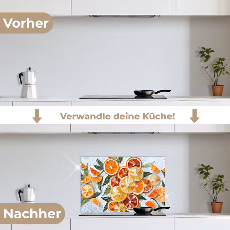Spritzschutz Küche - Scheiben - Obst - Orange - Mosaik — 7