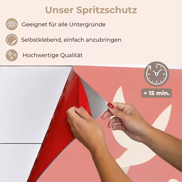 Spritzschutz Küche - Tauben - Weiß - Ziertauben — 4