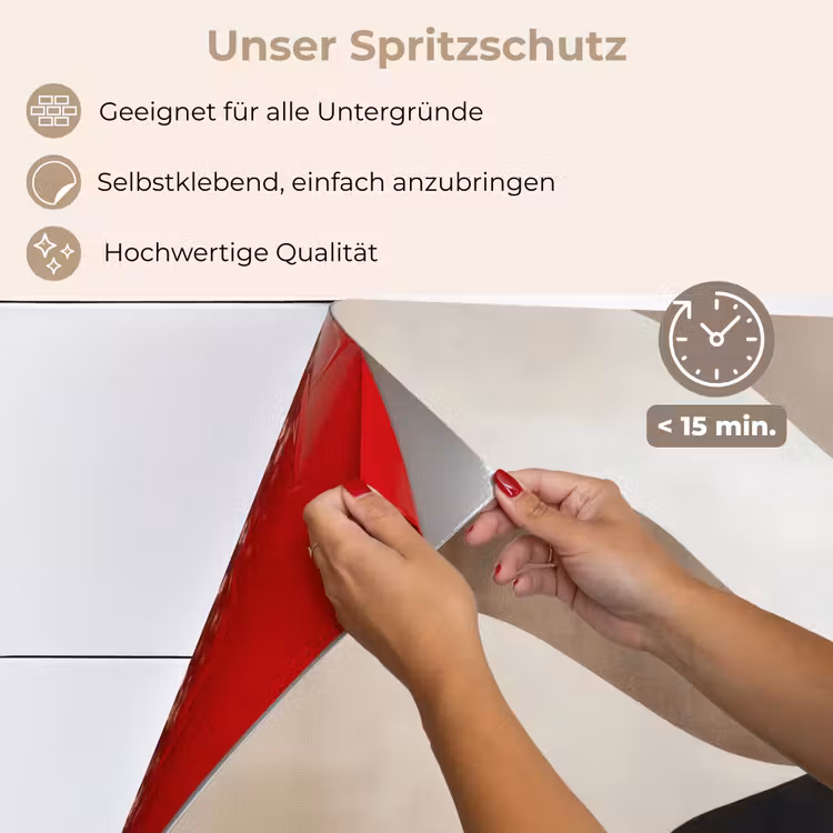 Spritzschutz Küche - Wellen - Abstrakt - Beige — 4